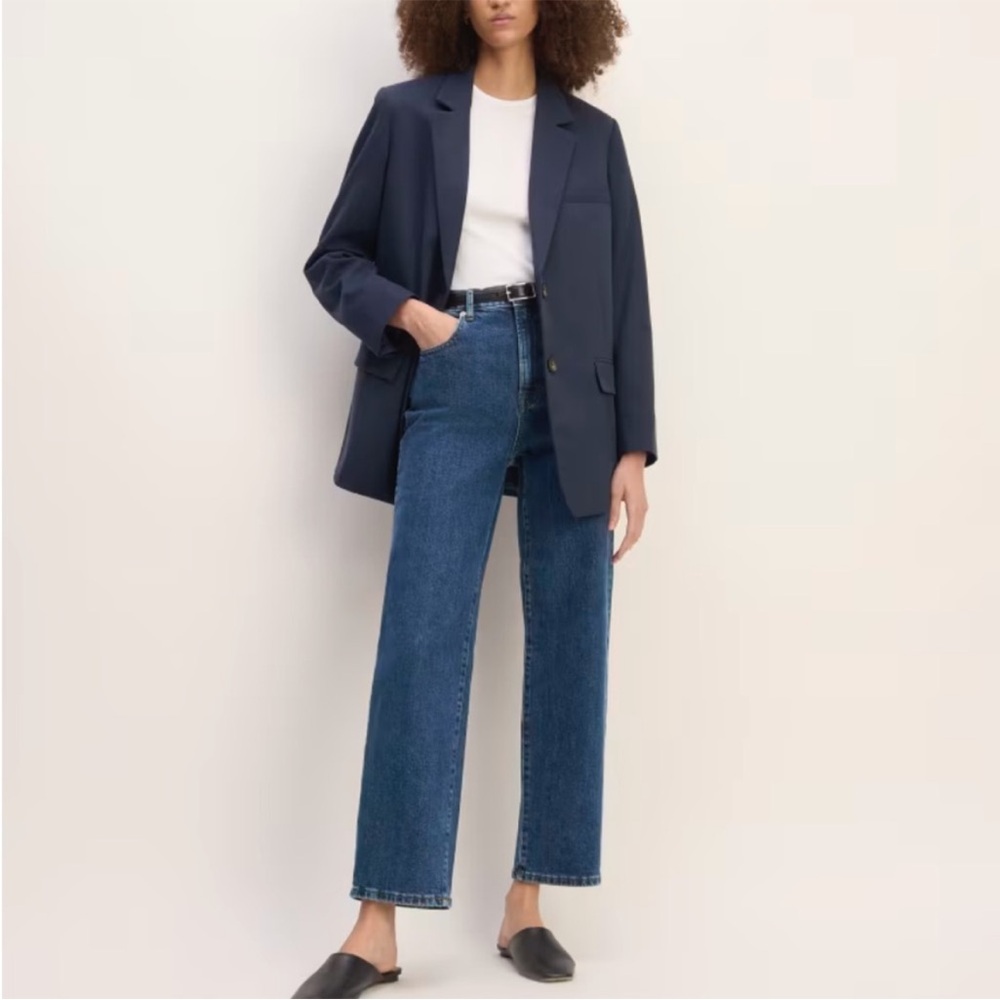 Everlane Women's Straight Leg Jeans - Dark Blue